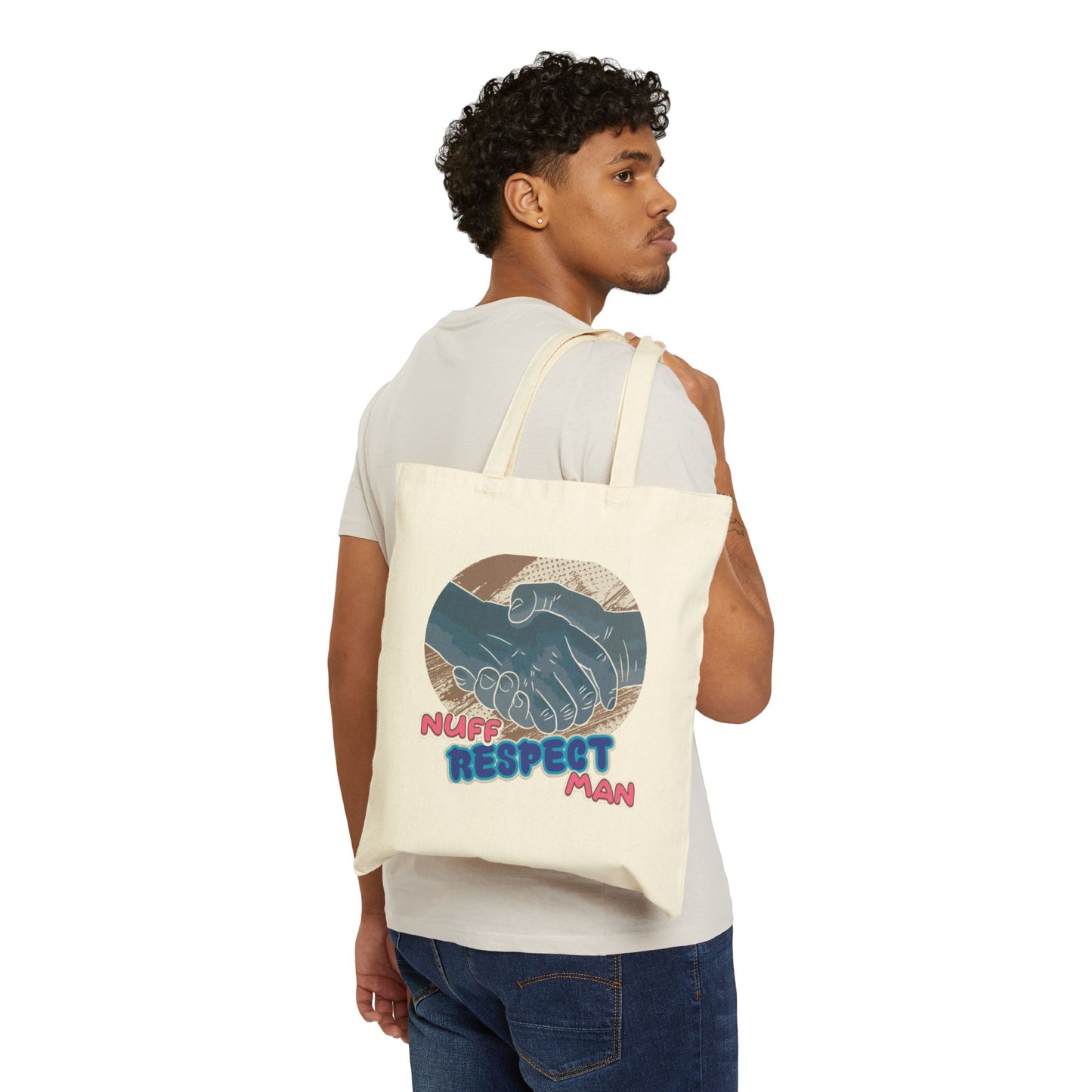 Respect The Hands Cotton Canvas Tote Bag