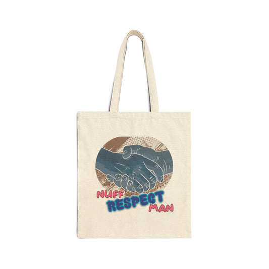 Respect The Hands Cotton Canvas Tote Bag