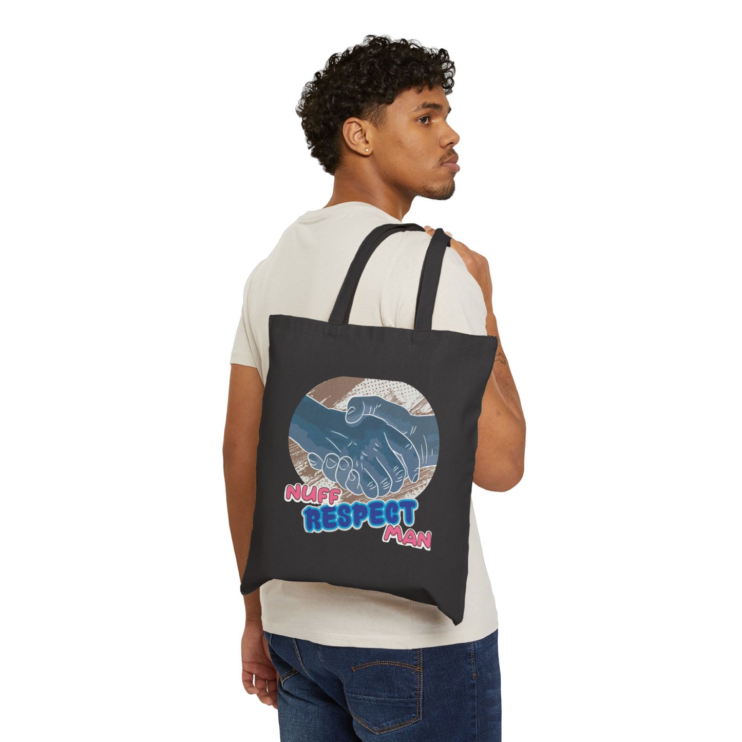 Respect The Hands Cotton Canvas Tote Bag