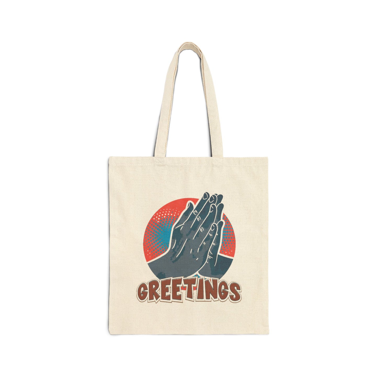 Grateful Greetings Cotton Canvas Tote Bag
