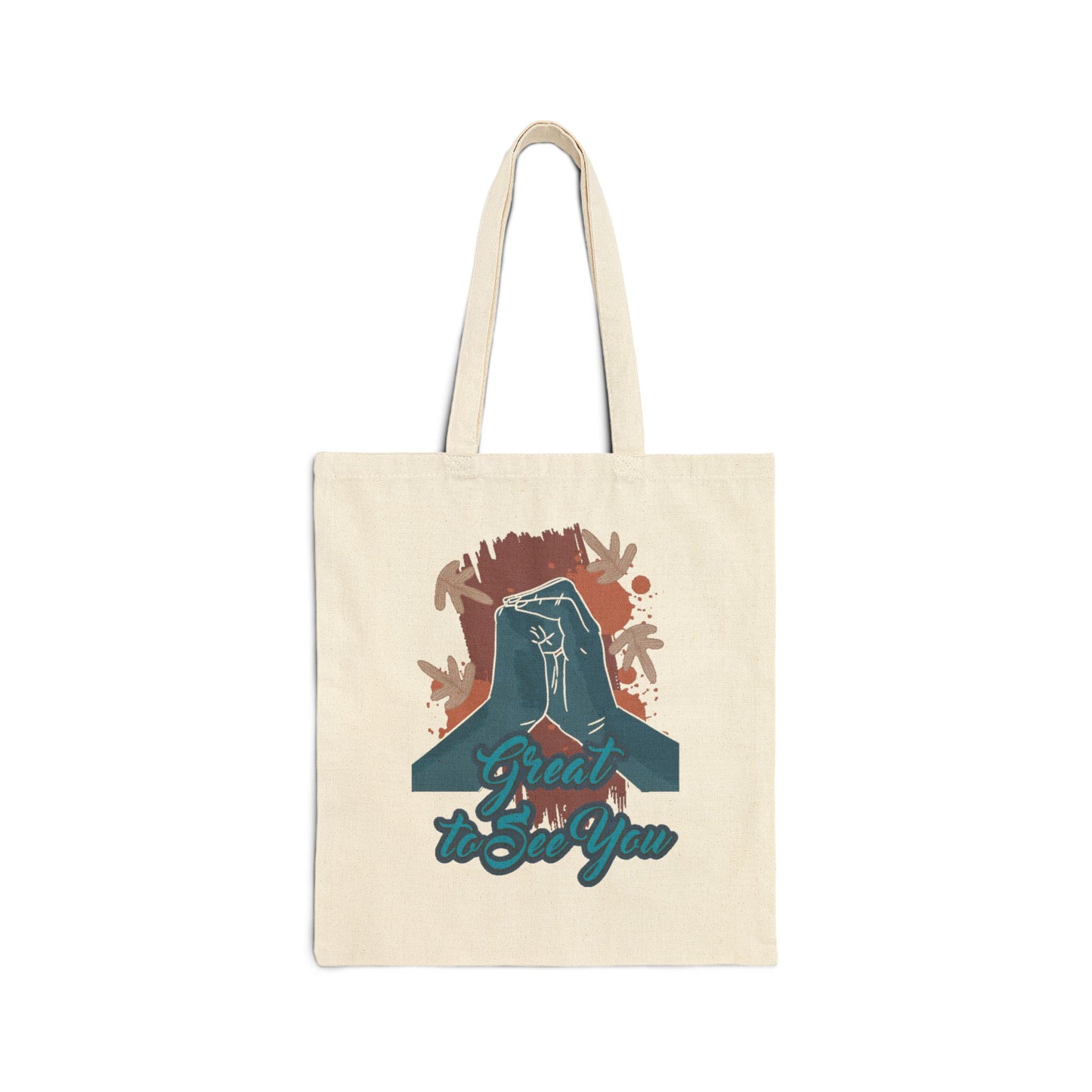 Cotton Canvas Tote Bag with Inspirational Quote