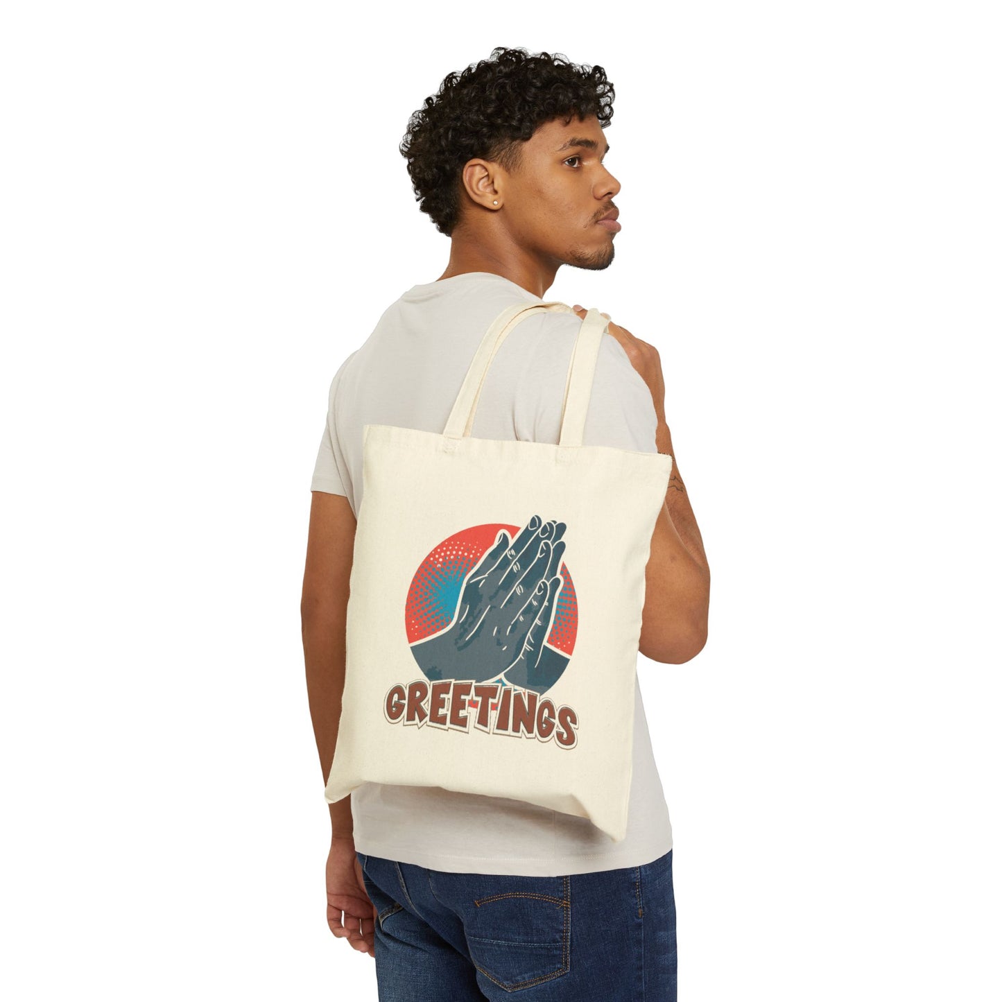 Grateful Greetings Cotton Canvas Tote Bag