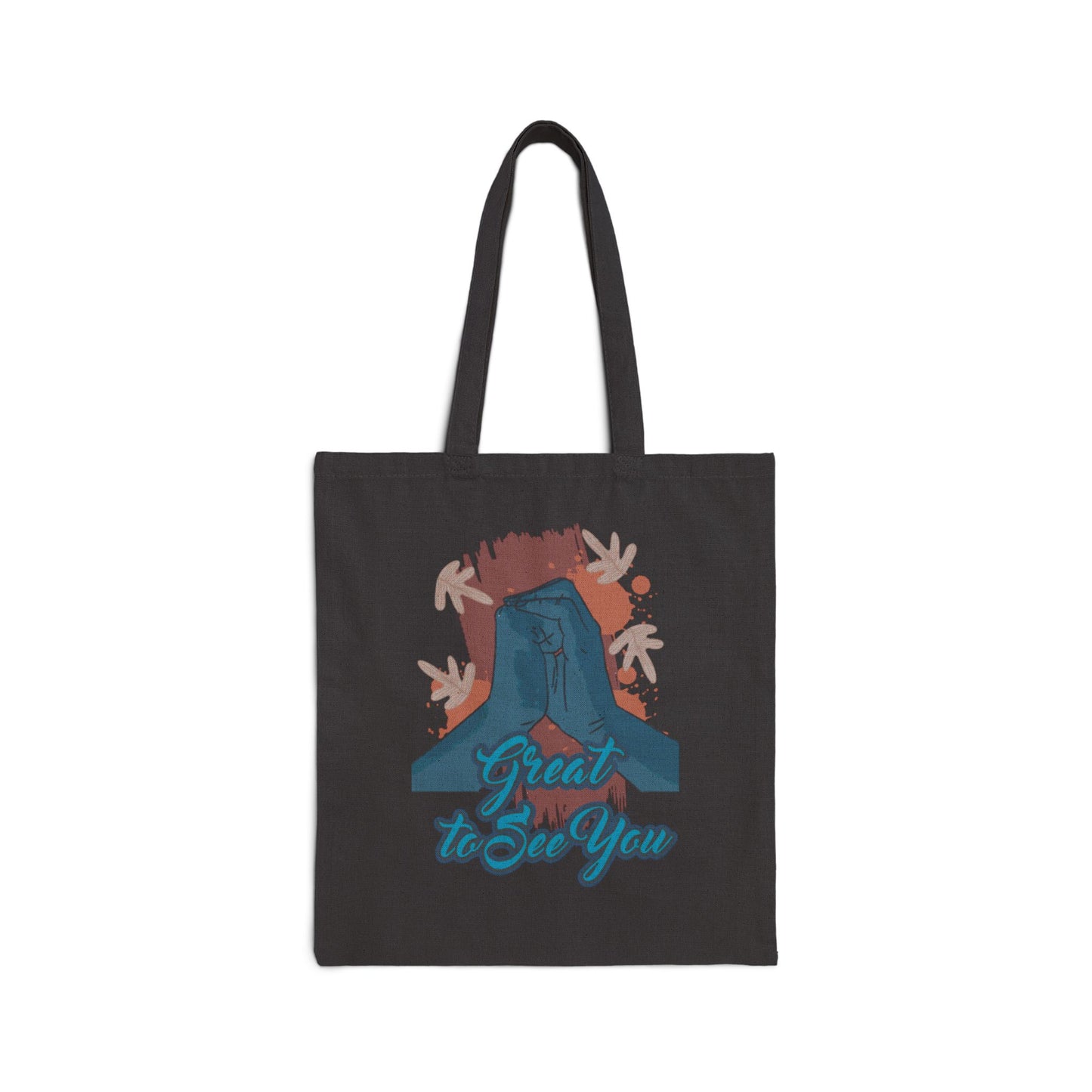Cotton Canvas Tote Bag with Inspirational Quote